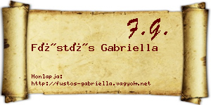 Füstös Gabriella névjegykártya