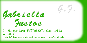gabriella fustos business card