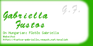 gabriella fustos business card